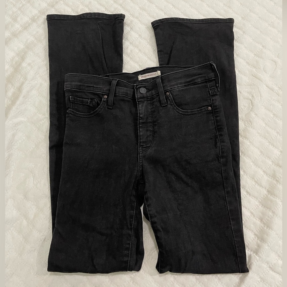 Levi boot cut black jeans